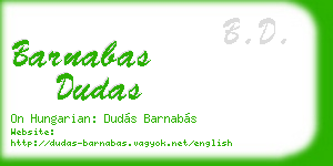 barnabas dudas business card