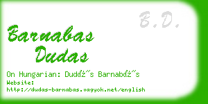 barnabas dudas business card